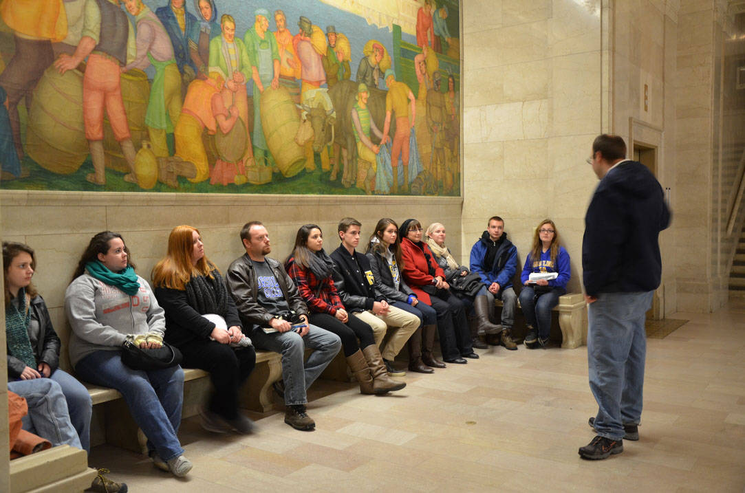 Historic preservation students at Cleveland Museum of Art