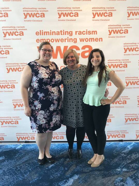 Attending a YWCA conference.