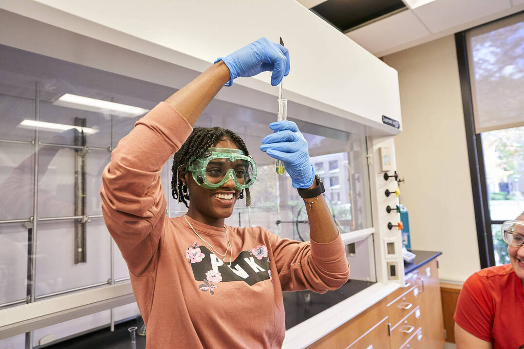 Ursuline Chemistry Student with Scholarship